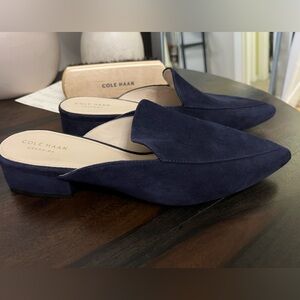 Cole Haan Piper Mule Blue Suede